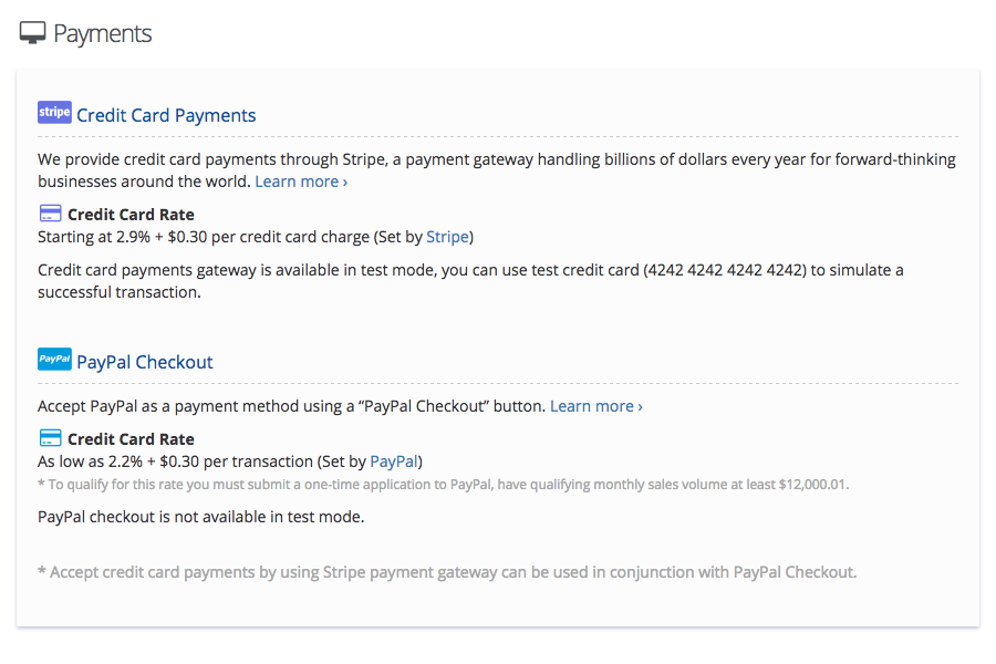 Payments